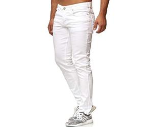 Tazzio Denim M533-2 Jeans slim fit pour homme Blanc stretch - Blanc - 38 W/32 L