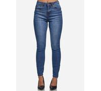 Tazzio Jean pour femme taille haute en denim coupe slim skinny avec pantalon stretch F101, bleu, 38