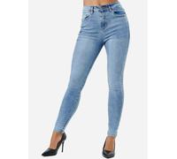 Tazzio F107 Jean stretch pour femme Taille haute Coupe skinny, bleu clair, 46