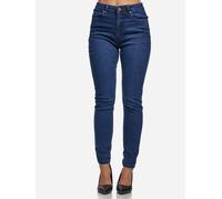 Tazzio F107 Jean stretch pour femme, taille haute, coupe skinny, bleu foncé, W42