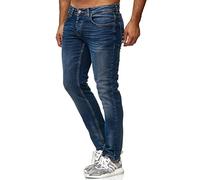 Tazzio Jean stretch pour homme - Coupe ajustée - 16533, Bleu-1, 33W x 36L