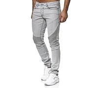 Tazzio Jeans Biker en Denim pour Hommes - Look Destroy - Slim Fit