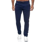 Tazzio Pantalon chino slim fit pour homme - Tissu stretch - Ecru - M530-6 - Bleu - W31/L30