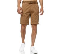 Tazzio Short cargo pour homme avec ceinture amovible A200, camel, 31 W