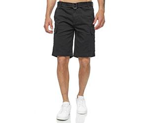 Tazzio Short cargo pour homme avec ceinture amovible A200, Noir , 40W
