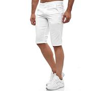Tazzio Short chino pour homme - Blanc - W40