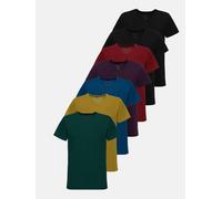 Tazzio Basic E107 Lot de 7 t-shirts à col en V pour homme, Mix Tzj-4, L