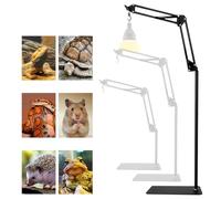 TAZZOR Support de lampe chauffante réglable pour reptiles - Hauteur : 40 à 150 cm - Rotation à 360 ° - Pour tortues, aquariums et plantes - Sans lampes