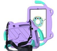 TB-125FU/128FU/128XU Coque légère en EVA + PC pour enfants avec support résistant aux chocs pour Lenovo Tab M10 Plus 3ème génération 10,6" avec poignée et bandoulière (violet)