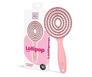 Tb Tools For Beauty - Brosse Démêlante Rose Ergonomique Pour Cheveux Humides et Secs Design Unique Massage Cuir Chevelu Brillance Vegan Durable Sans Frisottis Soin Capillaire Élégant