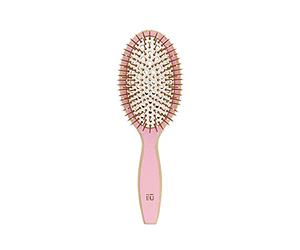 TB TOOLS FOR BEAUTY ILU BambooM Brosse démêlante écologique et écologique en bambou avec structure aérée et poignée ergonomique (flamant rose ovale)