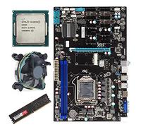 TB250-BTC 12 GPU Graphics Card Motherboard Computer Board Ethereum ETH Mining with 1 Year Guarantee (Motherboard+CPU+CPU Cooler+4G DDR4 Memory)