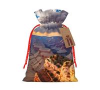 TBABMDPDM Beauty Grand Canyon 1 Sac cadeau de Noël imprimé en toile de jute avec cordon de serrage Tailles assorties pour cadeaux de fête