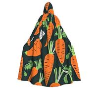 TBABMDPDM Cape à capuche Happy Carotte sans couture pour homme et femme - Cape médiévale pour cosplay - Costume de sorcière