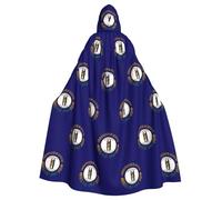 TBABMDPDM Cape à capuche pour homme et femme avec imprimé drapeau de l'État du Kentucky - Cape médiévale pour cosplay, costume de sorcière