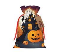 TBABMDPDM Happy-halloween-vector 1 impression cadeaux de Noël, sacs en toile de jute avec cordon de serrage, tailles assorties pour les cadeaux de fête