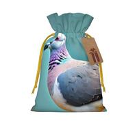 TBABMDPDM Lot de 4 sacs de cadeaux de Noël en toile de jute avec cordon de serrage, tailles assorties pour cadeaux de fête