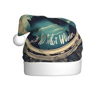 TBABMDPDM Not All Who Wander Are Lost 1 Print Santa Hat Adult Christmas Hats Santa Claus Hat for Women Men Christmas Holiday Party