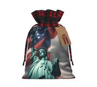 TBABMDPDM Sac cadeau en lin avec cordon de serrage Motif drapeau de la Liberté