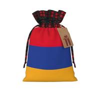TBABMDPDM Sac cadeau en lin avec cordon de serrage Motif drapeau de l'Arménie