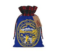 TBABMDPDM Sac cadeau en lin avec cordon de serrage Motif drapeau du Nebraska