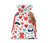 TBABMDPDM Sacs cadeaux de Noël avec cordon de serrage pour la fête des pères - Tailles assorties pour cadeaux de fête