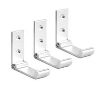 TBADEWOQI Coat Hooks Wall Mounted,3pcs Selfadhesive Floding Bag Hook Saving Space Robe for Towel Bathroom Accessorie, Storage Rack(Silver,S)