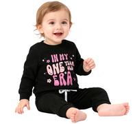 TBAMTBW Ensemble Bebe Fille 1 An Vetement Anniversaire 1 An Fille Tenue de Premier Anniversaire Bebe Filles Vêtements Bebes Filles 1er Age pour la Fête In My One Year Old Era 6-12 Mois Noir