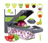 TBATM Coupe-Oignon Pro et Hachoir à Légumes, Mandoline Râpeur avec Bac Collecteur, Outil de Cuisine Facile à Nettoyer pour Usage Domestique