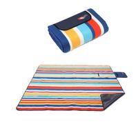 TBATM Couverture de Pique-Nique, 200×200cm Pliable et Portable Tapis de Plage Confortable et Lavable, avec Poignée, pour Jardin, Nappe, BBQ,Randonnée,Stripe 4