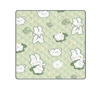 TBATM Couverture de Pique-Niques Impermeable, Couverture de Plage Pliable Léger, Nappe Exterieur Pique-Nique pour Jardin,Nappe, BBQ, randonnée, Voyage Couverture de Camping,Rabbit,200×200cm