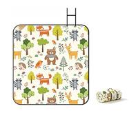 TBATM Couverture de Plage Impermeable Antipoussiere Pliable Legere for Camping Voyage Festivals Parc Jardin et Activites Exterieures Diverses,Forests,200×300cm