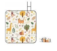 TBATM Couverture de Plage Impermeable Antipoussiere Pliable Legere for Camping Voyage Festivals Parc Jardin et Activites Exterieures Diverses,Animals,200×300cm