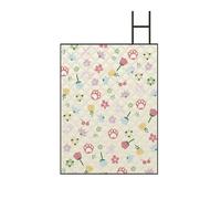 TBATM Couverture Portable de Pique-Nique Impermeable Pliable Antipoussiere avec Poignee for Camping Plage Parc Jardin Festivals et Toutes Activites Exterieures,A,200×200cm