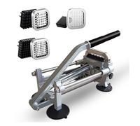 TBATM Hachoir à Légumes Manuel 3 Lames, Coupe Pomme de Terre et Frites, Coupe-Aliments Multifonction Gain de Temps pour Préparation des Repas