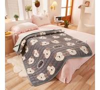 TBATM Protège-Matelas Double, Protection pour Lit Simple, Protège-Matelas Et Protège-Matelas King Size, Matelassé avec Sangle Élastique, Respirant Et Anti-Humidité,B,180x220cm