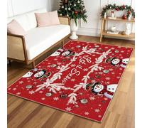TBATM Tapis de noël Chambre, Tapis de Sol Doux, Cadeau de Noël,2,50×80cm | Tapis intérieur festif antidérapant - motif sur le thème de Noël - pour salon, entrée, cuisine, plusieurs tailles disponibles