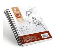 TBC Carnet de Dessin A5 Blanc 1 Pack, Carnet de Croquis à Spirale Reliure pour Croquis Scrpbooking Portrait Professionnel Dessin Illustration, pour Enfants Artistes Étudiants 100 Pages Papier 100gsm