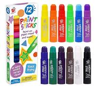 TBC The Best Crafts Crayons de couleur épais pour enfants, lavables et non toxiques, 12 couleurs, craie de cire pour tout-petits