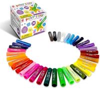 TBC The Best Crafts Crayons de couleur épais pour enfants, lavables et non toxiques, 36 couleurs, craie de cire pour tout-petits
