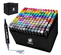 TBC The Best Crafts Ensemble de marqueurs permanents, outil d'écriture multicolore 168 couleurs