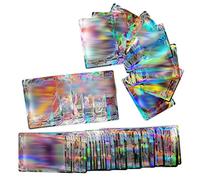 TBCBLKVEK Lot de 100 cartes à collectionner - Version allemande - Film holographique - Cartes arc-en-ciel - Pas de doublons pour cadeau d'anniversaire