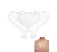 TBCDS Patch Silicone Décolleté Anti-Rides, Pack de 2 Forme T, Adhésifs Réutilisables & Doux, Anti-Frottement Sommeil & Lissage Rides Cou/Décolleté Premium