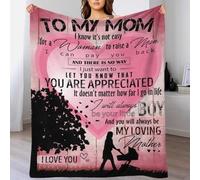 TBDUEPS Couverture d'hôpital en Peluche pour ma mère, ma mère Bien-aimée, Cadeau de Camping pour la Famille et Les Amis, 180 x 200 cm