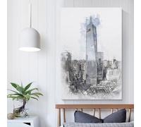 TBDUEPS Décoration murale One World Trade Center, salon, cuisine, maison, 40 x 60 cm