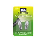 TBE LIGHTING Lot de 2 ampoules de rechange pour lampe de poche 2D 3,6 V, culot à baïonnette 0,75 A P13,5, ampoules Krypton économes en énergie pour s'adapter à une lampe de poche 2D standard