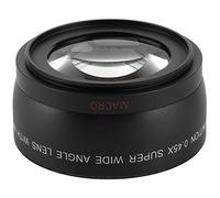 Tbest 0,45x Caméra Grand Angle et Objectif Macro Supplémentaire pour Un Diamètre de Filtre de 55 Mm 2,2 Pouces en Verre Optique Construction en Alliage Noir