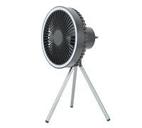 Tbest 10000mAh Ventilateur de Camping Portable avec Trépied | Angles réglables, Batterie rechargeable, 3 réglages de vitesse, ABS léger, Idéal pour une utilisation en extérieur