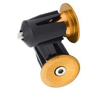 Tbest 2 Pièces Bouchons d'extrémité de Barre Guidon de Vélo pour VTT de Route 15.9-21.4mm Verrouillage or CNC en Alliage d'aluminium (GOLD)