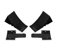 Tbest 2 Pièces Cales de Roue Noires avec Support de Montage Blocs de Pneus Antidérapants HDPE pour Remorques de Bateau Camion Solution de stabilité de Véhicule Robuste et Durable